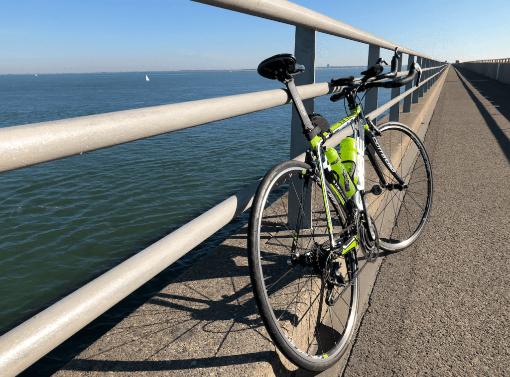 race bike fear of height Netherlands long bridge